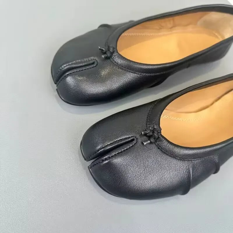 Women's Split Toe Mules with Sculptural Silhouette - 6