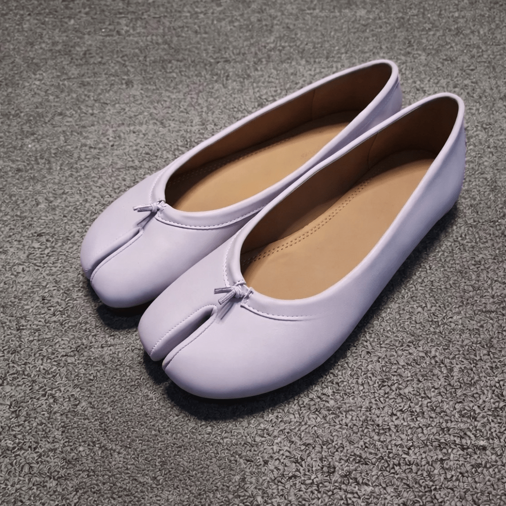 Women's Split-Toe Flats with Cushioned Footbed - Lavender
