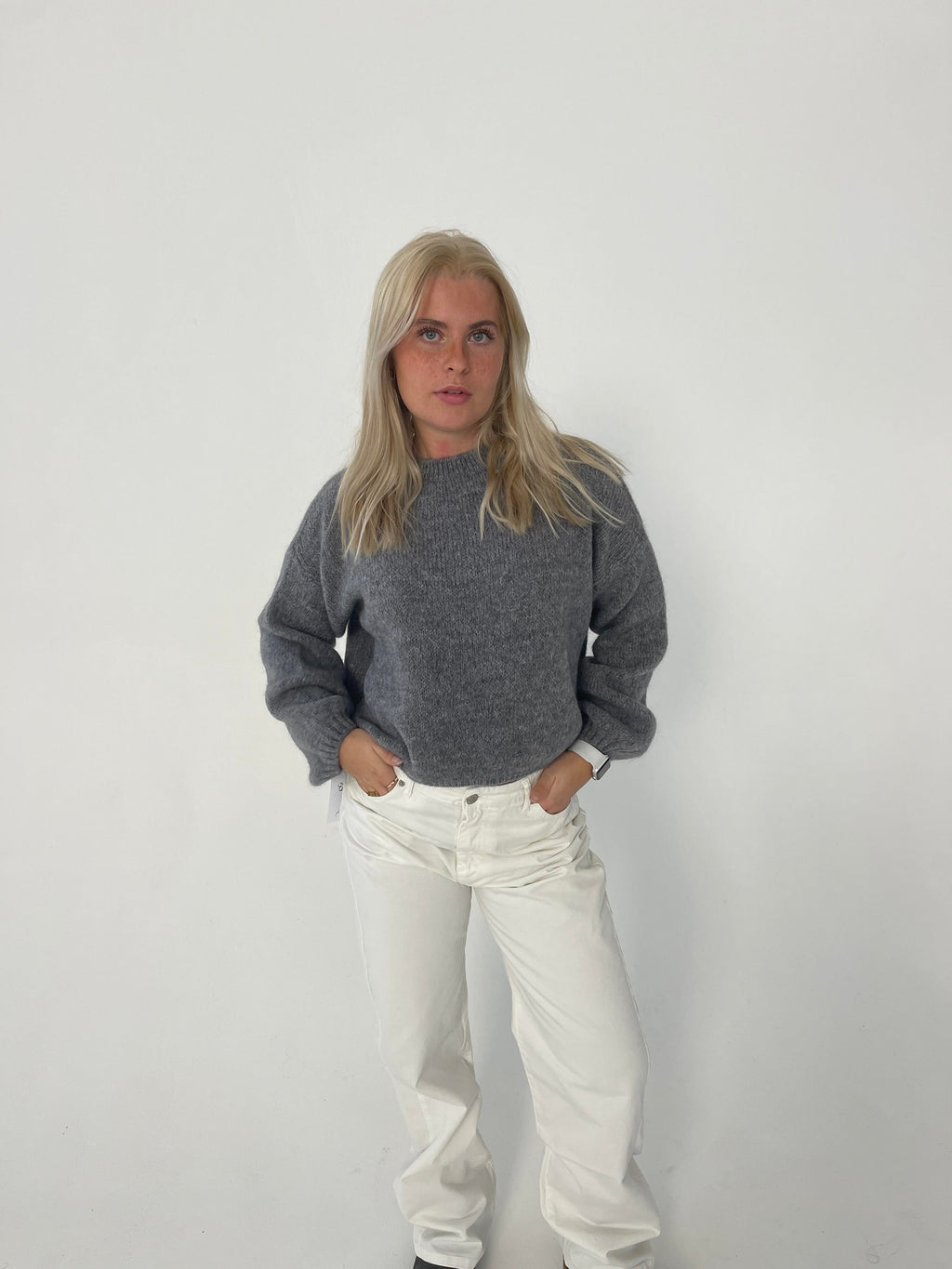 Women's Loose Fit Round Neck Jumper Long Sleeve - 2