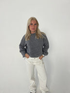 Women's Loose Fit Round Neck Jumper Long Sleeve - 2