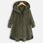 Niah - Cosy Hooded Coat - Green