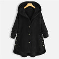 Niah - Cosy Hooded Coat - Black