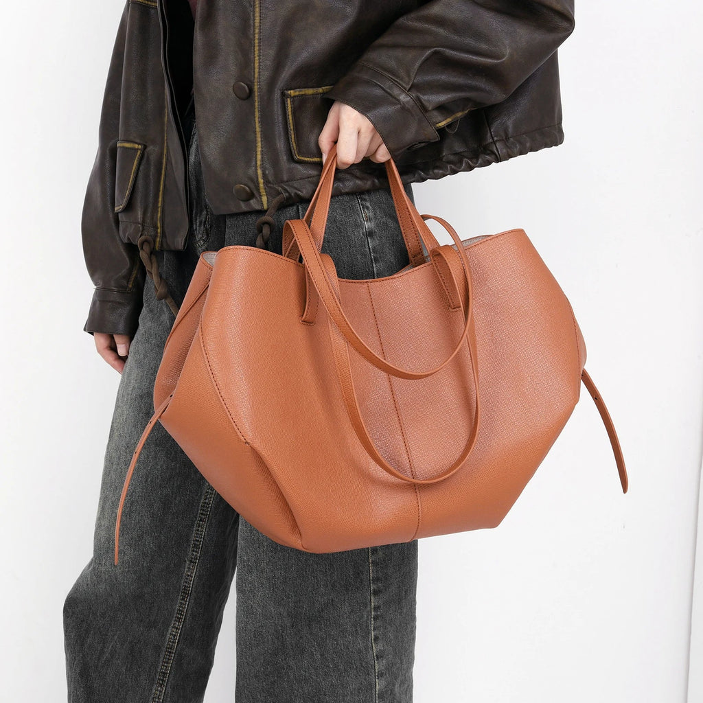 Women's Curved-Bottom Tote Bag with Adjustable Strap - 11