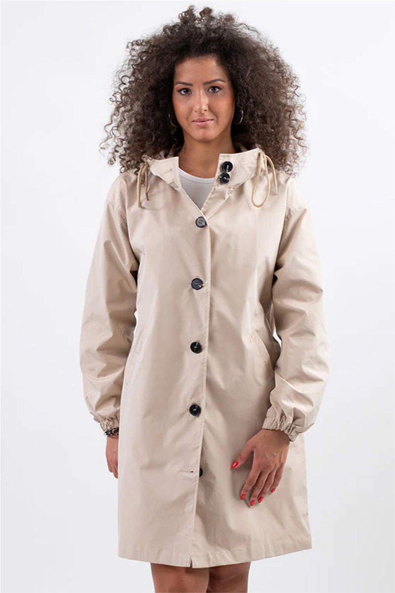 Barbara | Oversized Water-Resistant Windbreaker - Beige