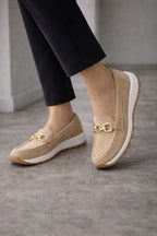 Women's Loafers with Bit Detail and Platform Sole - 3