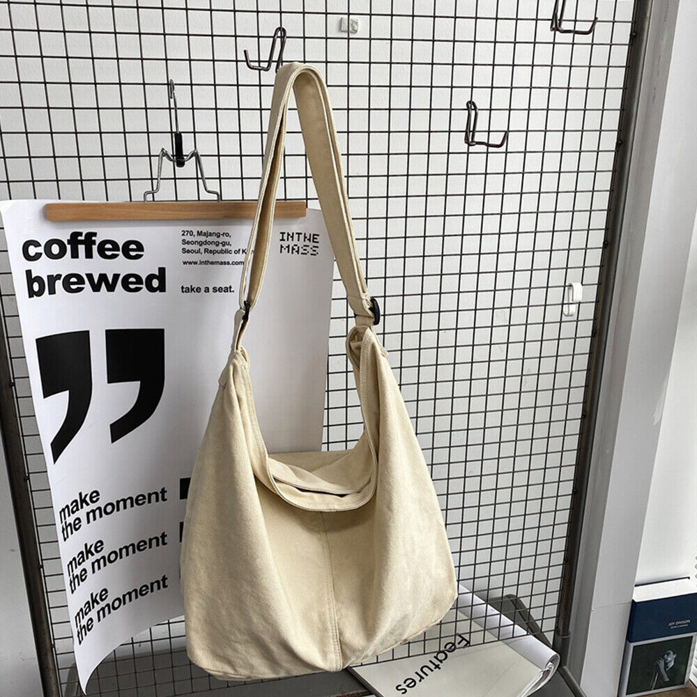 Women's Canvas Shoulder Bag Crossbody Slouch Style - 5