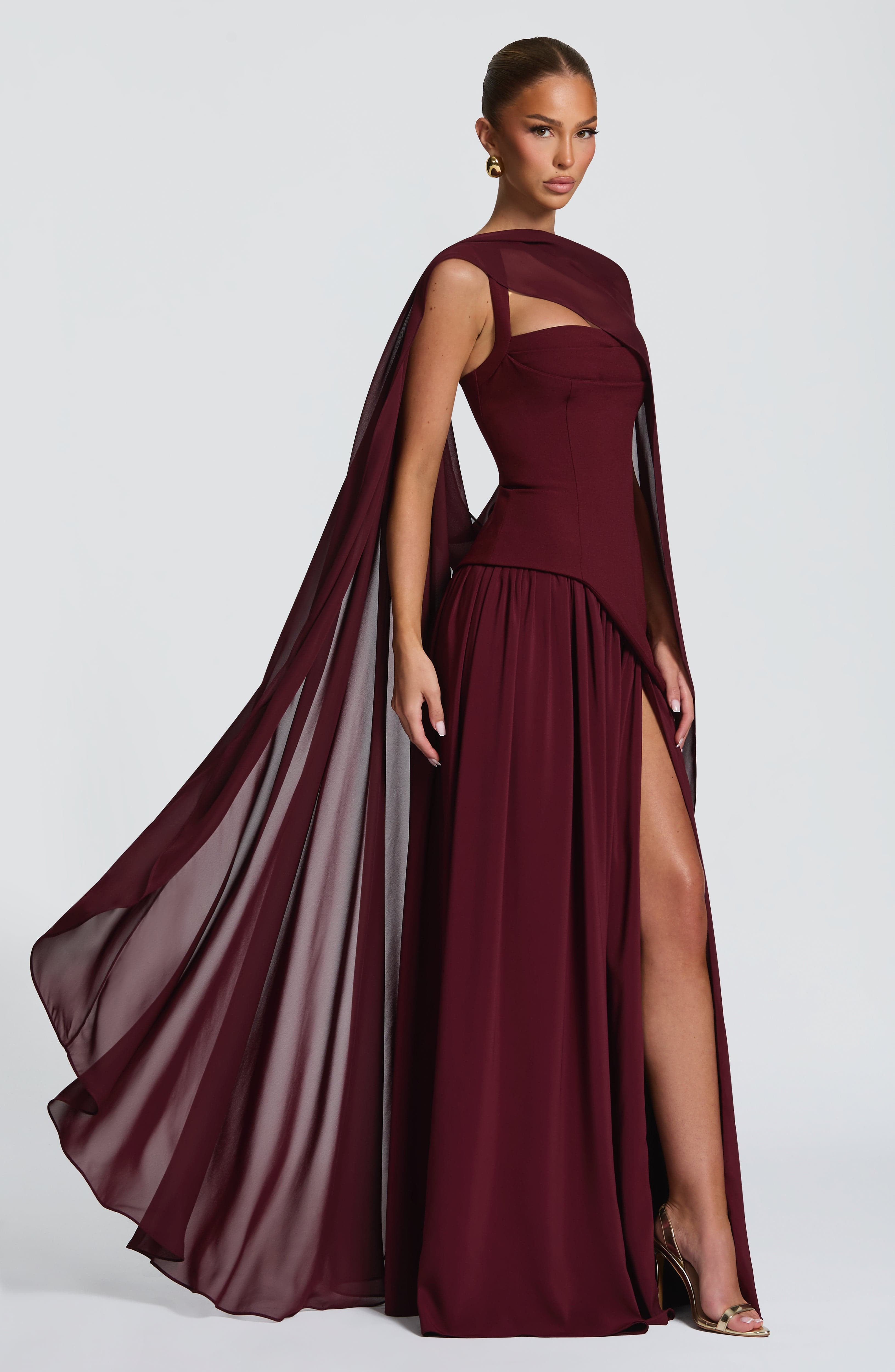 Women's Maxi Dress Sleeveless with Square Neck and High Slit - 14