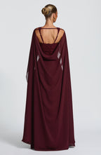 Women's Maxi Dress Sleeveless with Square Neck and High Slit - 13