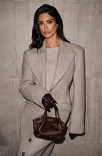 Women's Long Coat Tailored Fit with Peak Lapel - 9