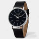 Black with Faux Leather Strap