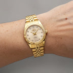 Women's Mini Watch with Zirconia Dial and Steel Strap - 3