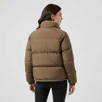 Women's Hooded Puffer Jacket with Fleece Lining - 7