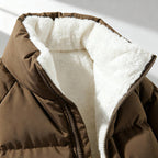 Women's Hooded Puffer Jacket with Fleece Lining - 8