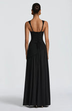 Isabella | Women's A-Line Sleeveless Fitted-Waist Maxi Dress - 5