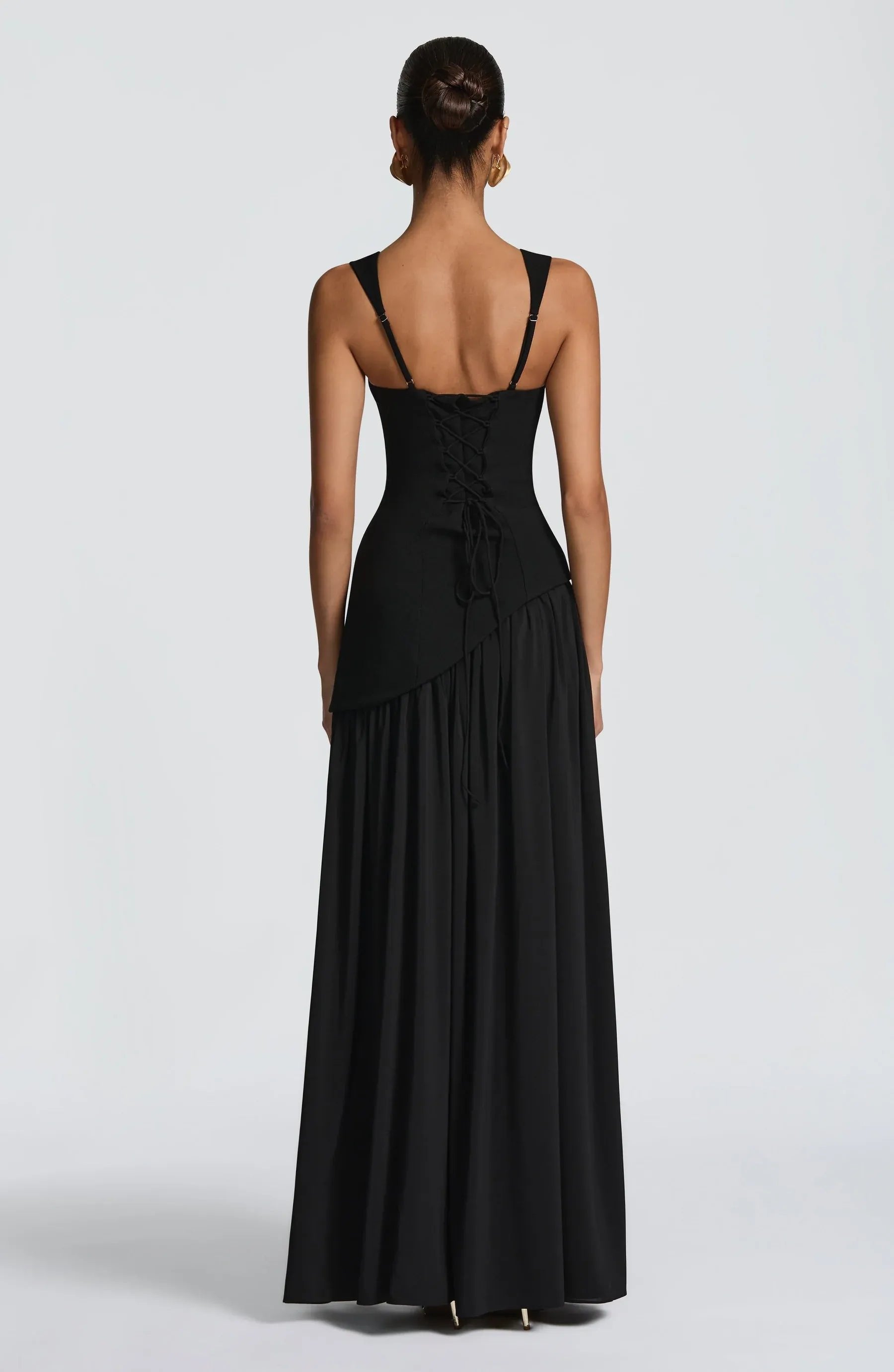 Isabella | Women's A-Line Sleeveless Fitted-Waist Maxi Dress - 5