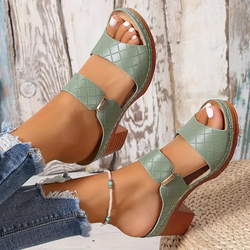 Emma | Women's Orthopaedic Cushioned Block Heel Sandals - 12