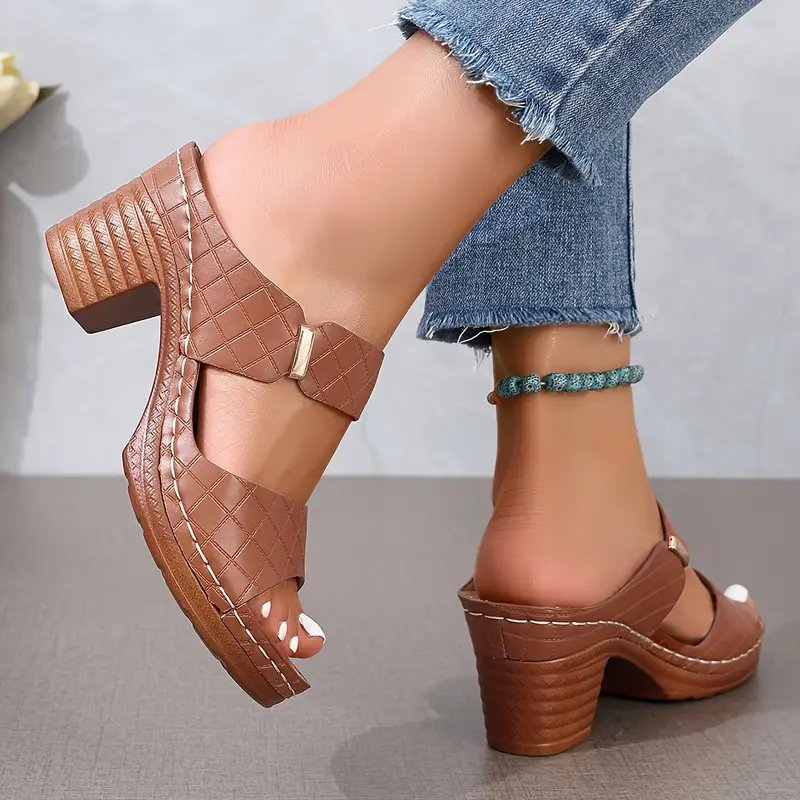 Emma | Women's Orthopaedic Cushioned Block Heel Sandals - 4