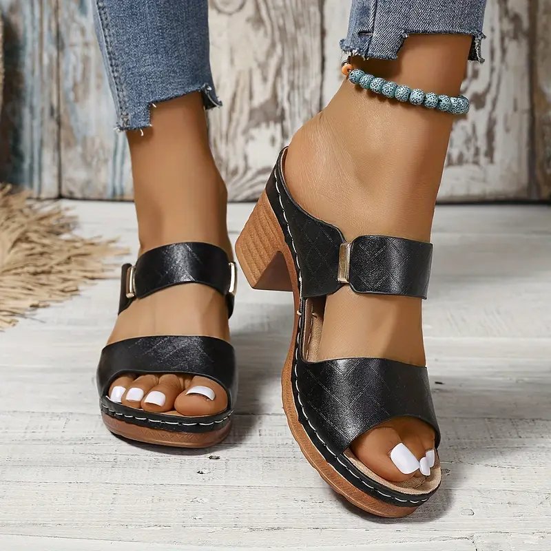 Emma | Women's Orthopaedic Cushioned Block Heel Sandals - 5