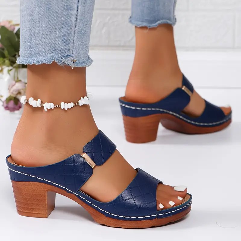 Emma | Women's Orthopaedic Cushioned Block Heel Sandals - 9