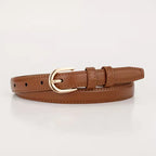 Women's Slim Belt with Gold-Tone Buckle for Jeans - 9